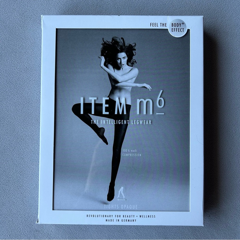 Item m6 ~ Tights Opaque ~ 100% Medi Compression ~ Size L1 Small ~ Marine ~ New!